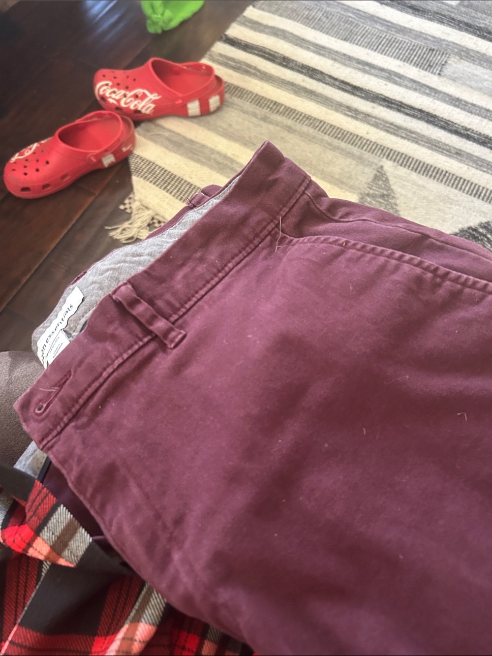 Amazon essential burgundy jeans